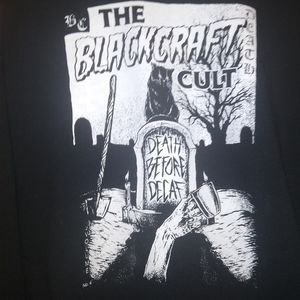 Blackcraft cult women's L shoulder cut sweater